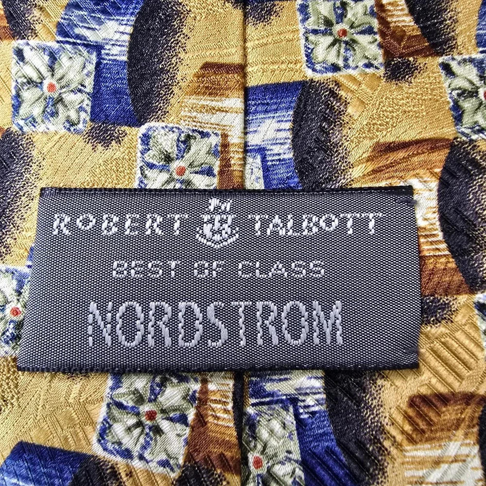 Lot of 2 Robert Talbott Best of Class Nordstrom Tie Mens Red Gold Silk Geometric